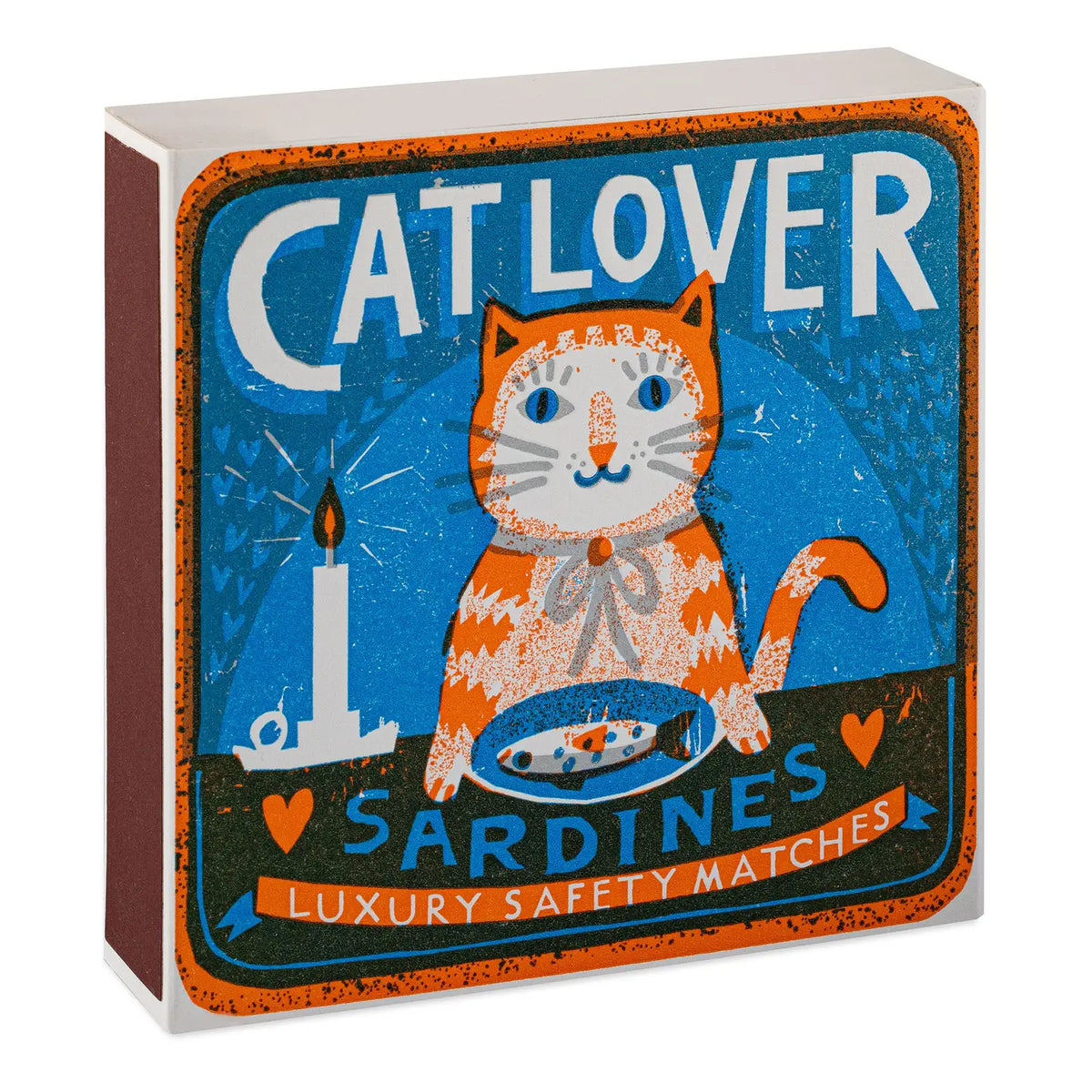 ARCHIVIST Square Box Matches CAT LOVER