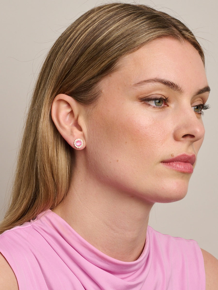 TT24 Pink Alice Crystal Earrings