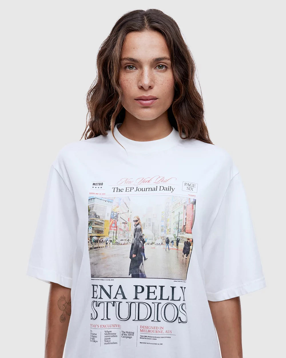 ENA PELLY Journal Tee VINTAGE WHITE