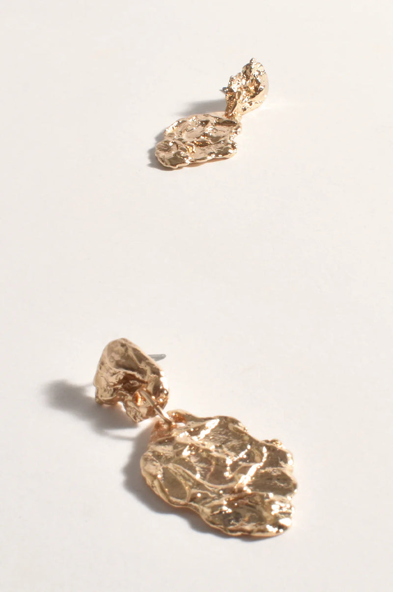 ADORNE Molten Earrings GOLD