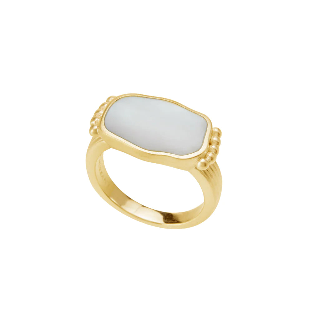 MURKANI Aphrodite Goddess Pearl Ring  GOLD