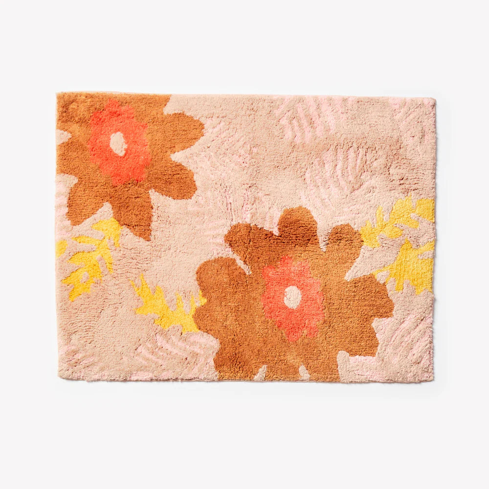 B&N23 Bathmat SUNSET FLORAL PINK