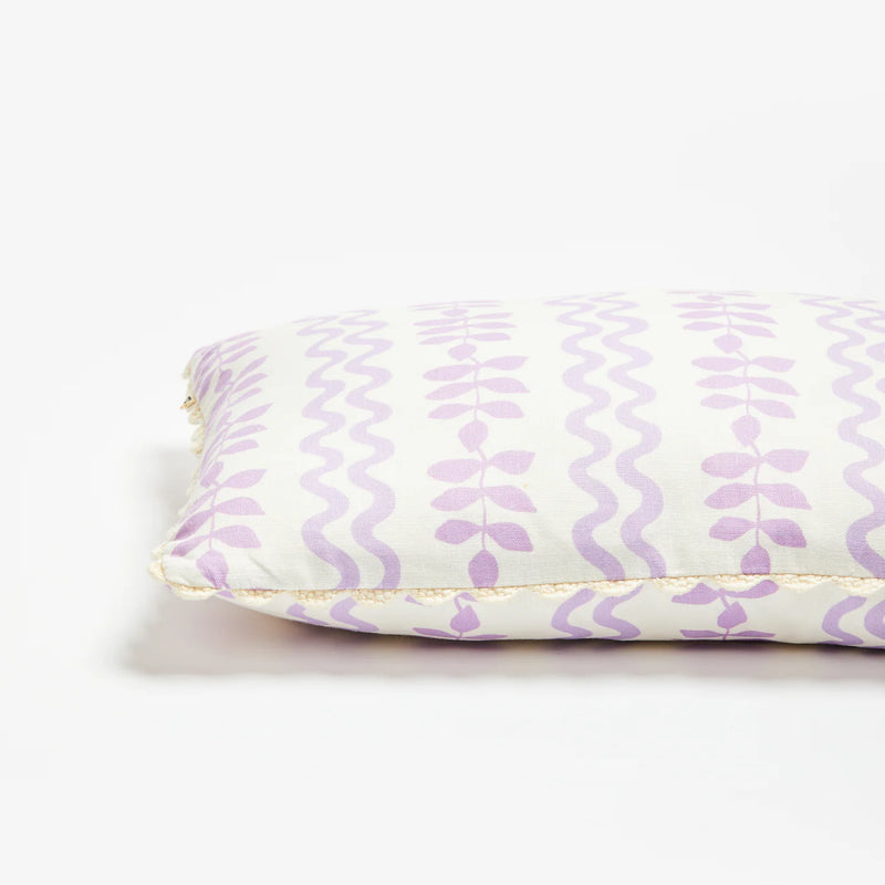 B&N23 Cushion FERNS & WAVES LILAC 40X60cm