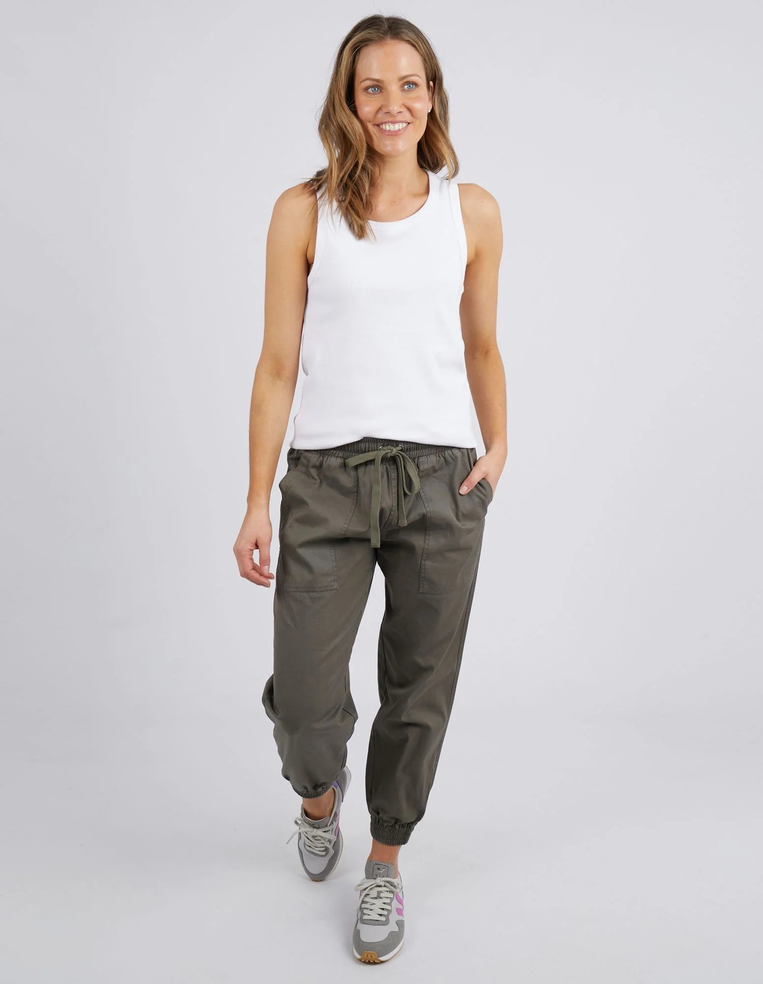 ELM23 Rib Crew Tank WHITE