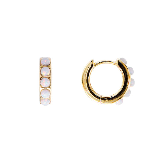 FAIRLEY Crystal Huggies IVORY OPAL