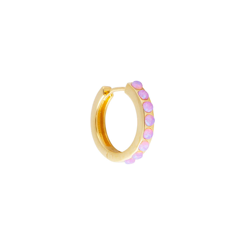FAIRLEY Crystal Midi Hoops PINK OPAL