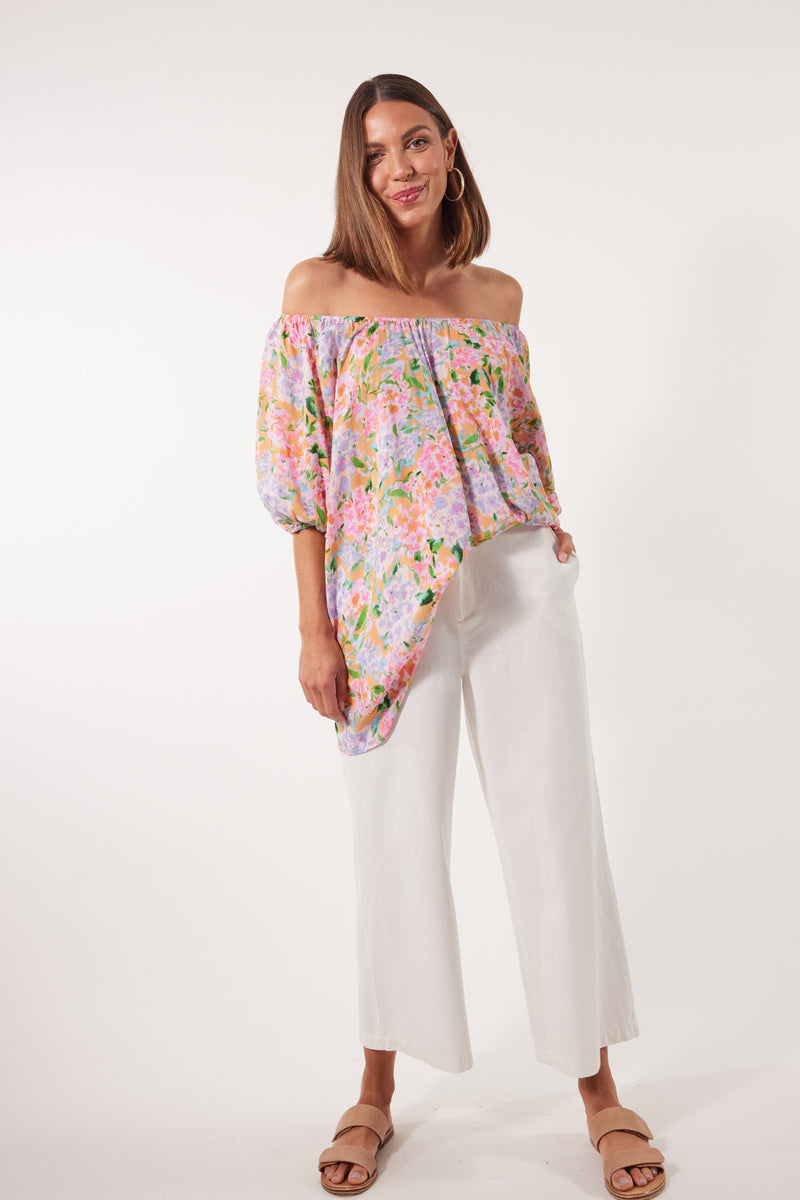 ISLE23 Botanical Relax Top ONE SIZE - SUNSET HYDRANGEA