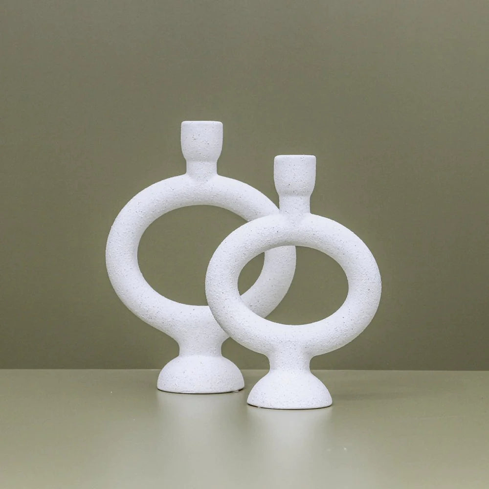 INDIGO23 Thea Candlestand Large WHITE