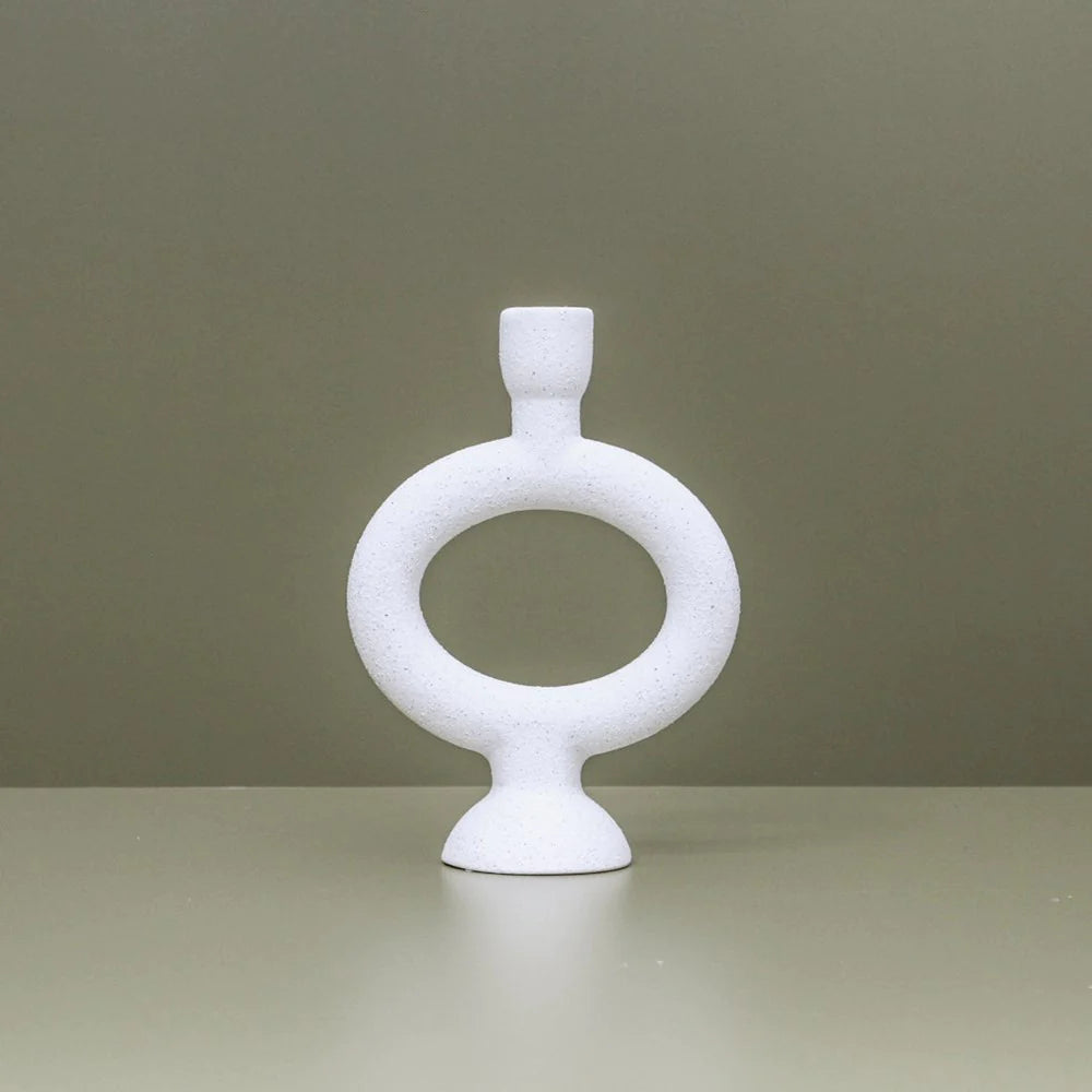 INDIGO23 Thea Candlestand Small WHITE