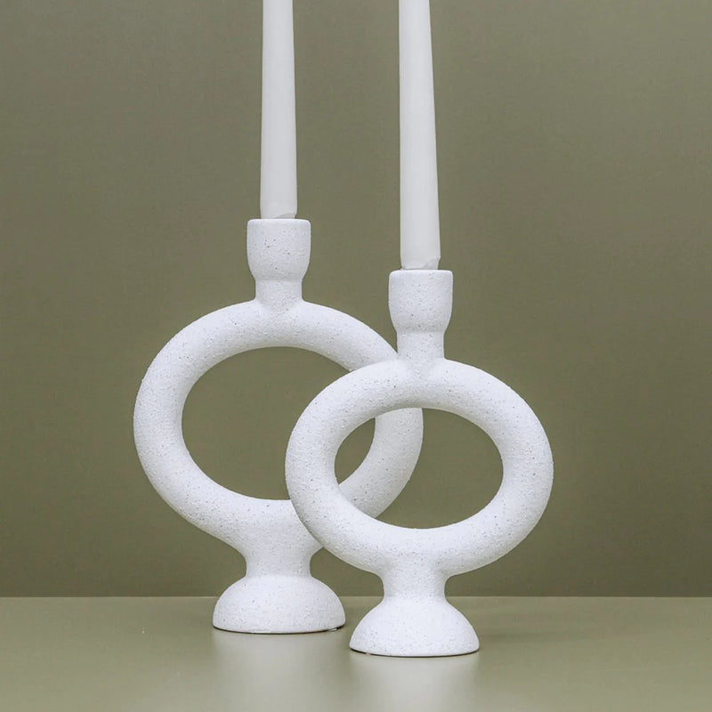 INDIGO23 Thea Candlestand Small WHITE