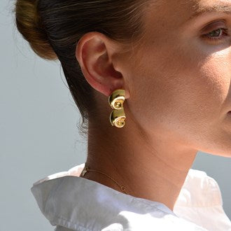 LINDA TAHIJA Nautilus Max Earrings GOLD