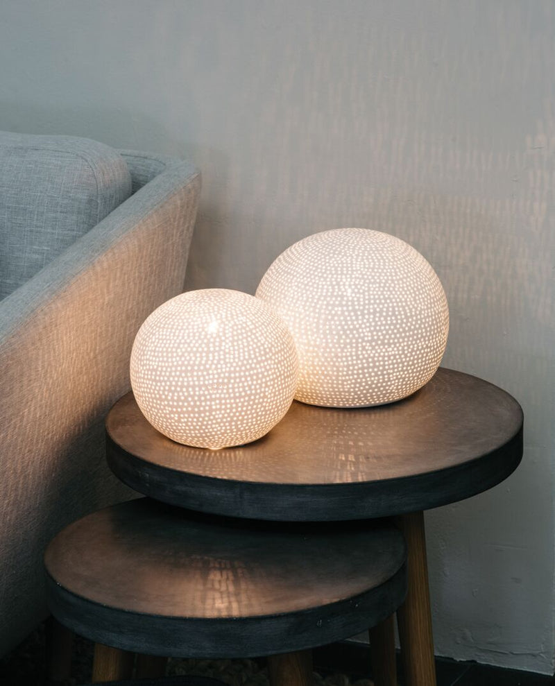 PAPAYA Dianna Porcelain Sphere Table Lamp LARGE
