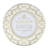VOLUSPA Dec Tin Candle EUCALYPTUS & WHITE SAGE