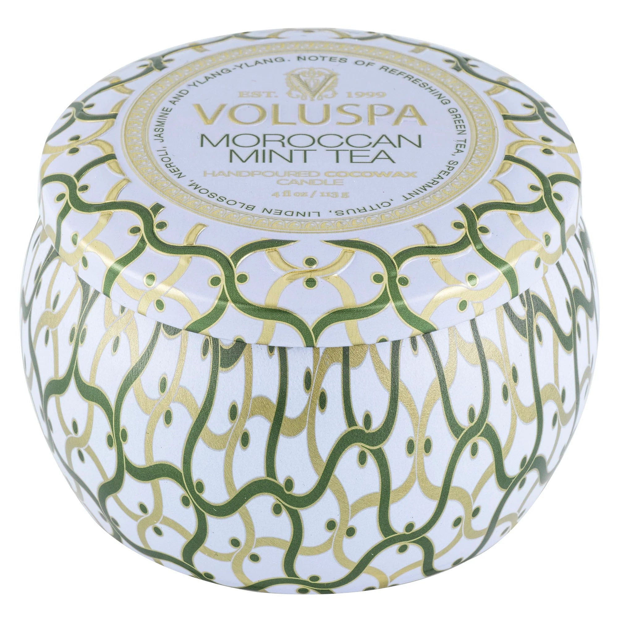 VOLUSPA Dec Tin Candle MOROCCAN MINT TEA