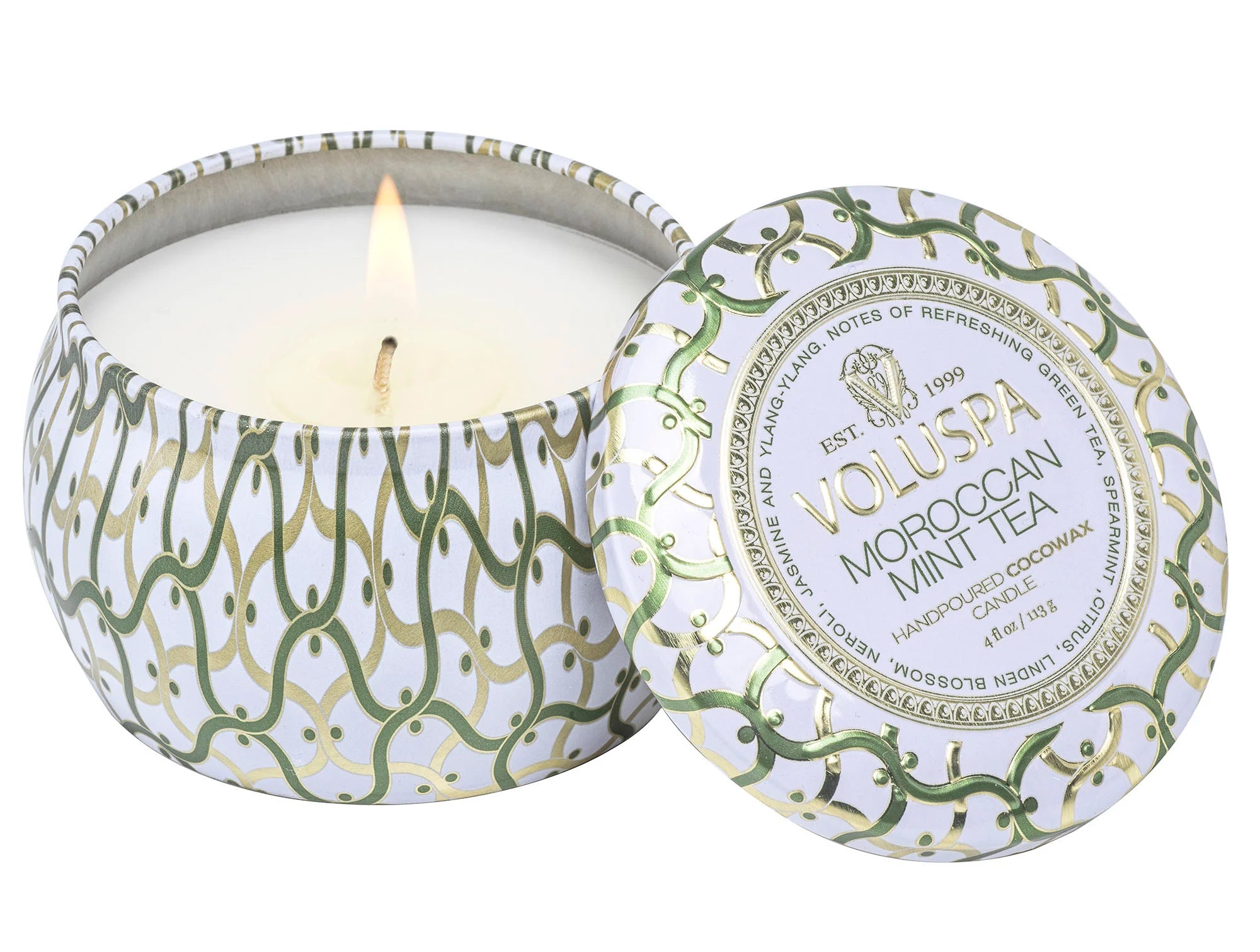 VOLUSPA Dec Tin Candle MOROCCAN MINT TEA