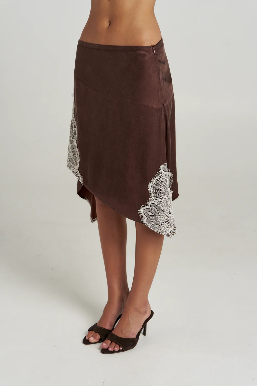 SUMMI SUMMI Florence Asym Skirt ESPRESSO