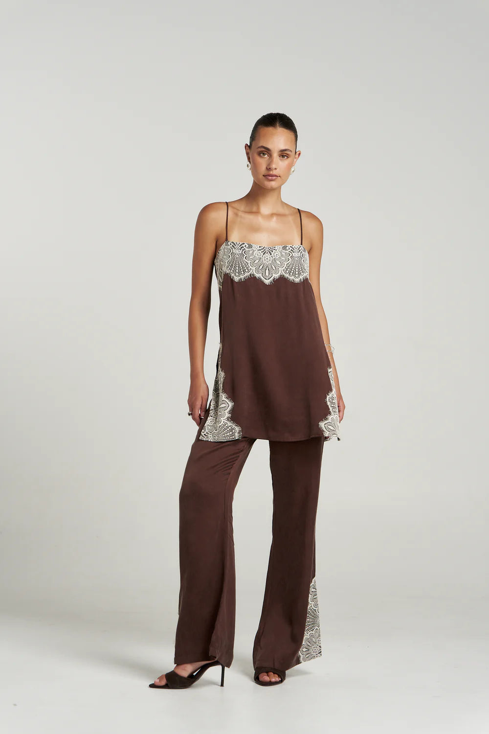SUMMI SUMMI Florence Shift Top ESPRESSO