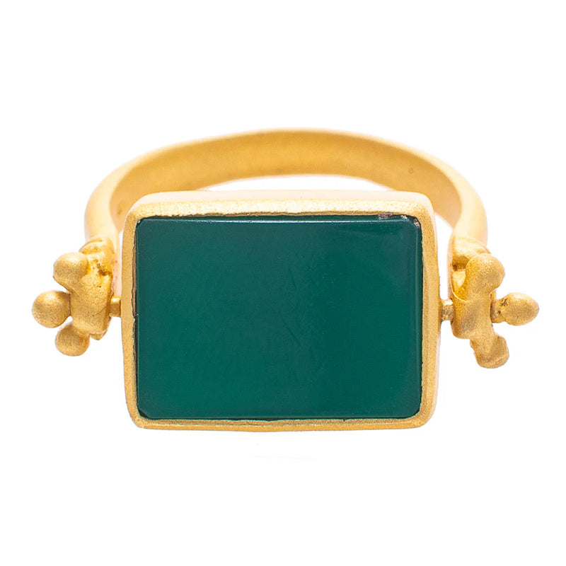 Ruby Teva Esther Ring GREEN ONYX