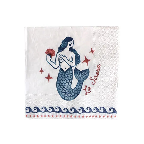 LA SIRENA Cocktail Napkins 20pk
