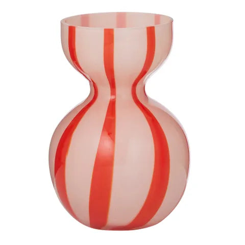 Bobbi Glass Vase PINK/RED