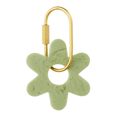 Resin Flower Key Ring PISTACHIO