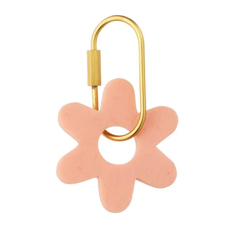 Resin Flower Key Ring PEACH
