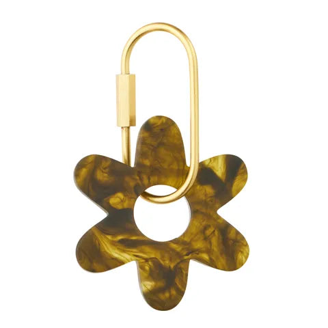 Resin Flower Key Ring PESTO