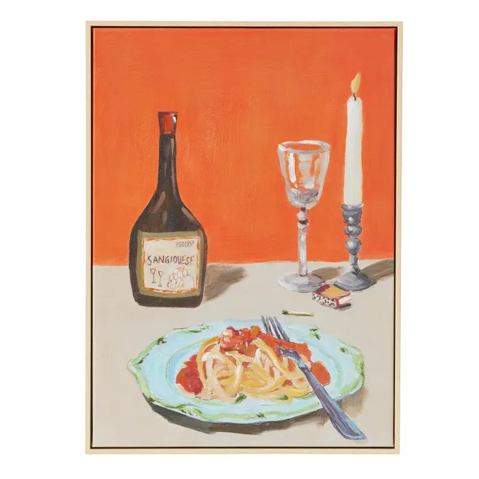 ROMA PASTA Oil Painting Framed Print 40x55cm