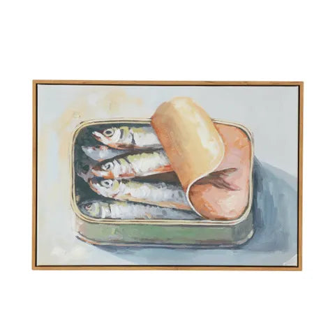 SARDINES Oil Painting Framed Print 30x40cm
