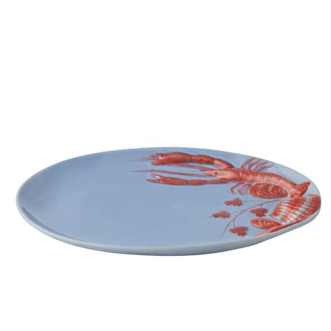 LOBSTER Sky Blue & Orange Platter LARGE