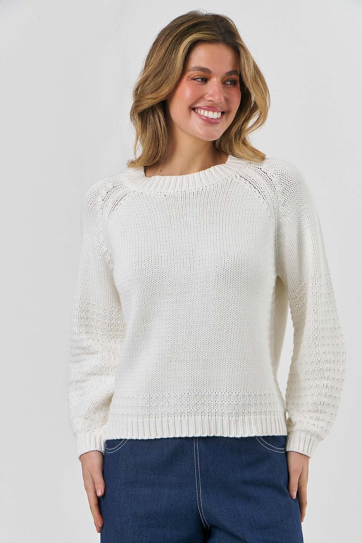 NATURALS Knit Jumper WHITE