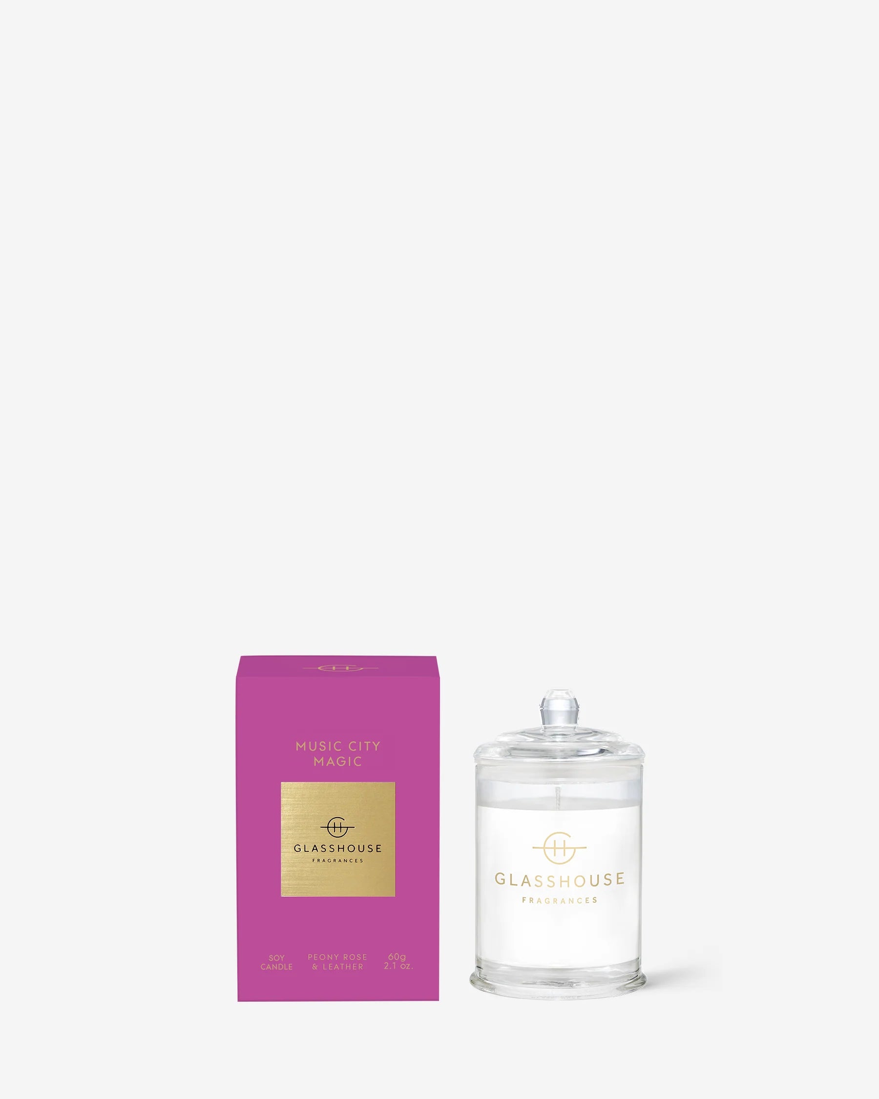 GLASSHOUSE 60g Candle Music City Magic