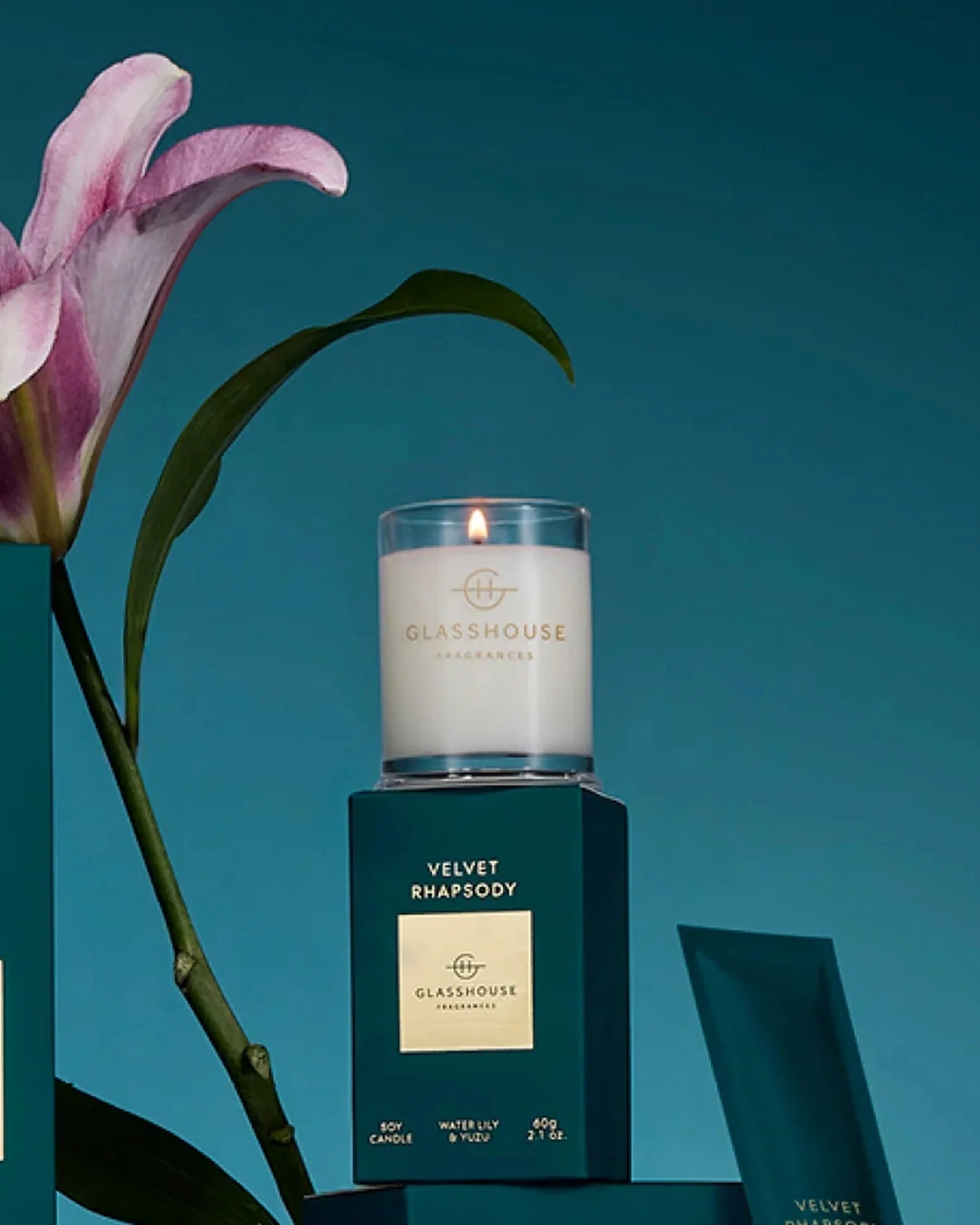 GLASSHOUSE 60g Candle Velvet Rhapsody