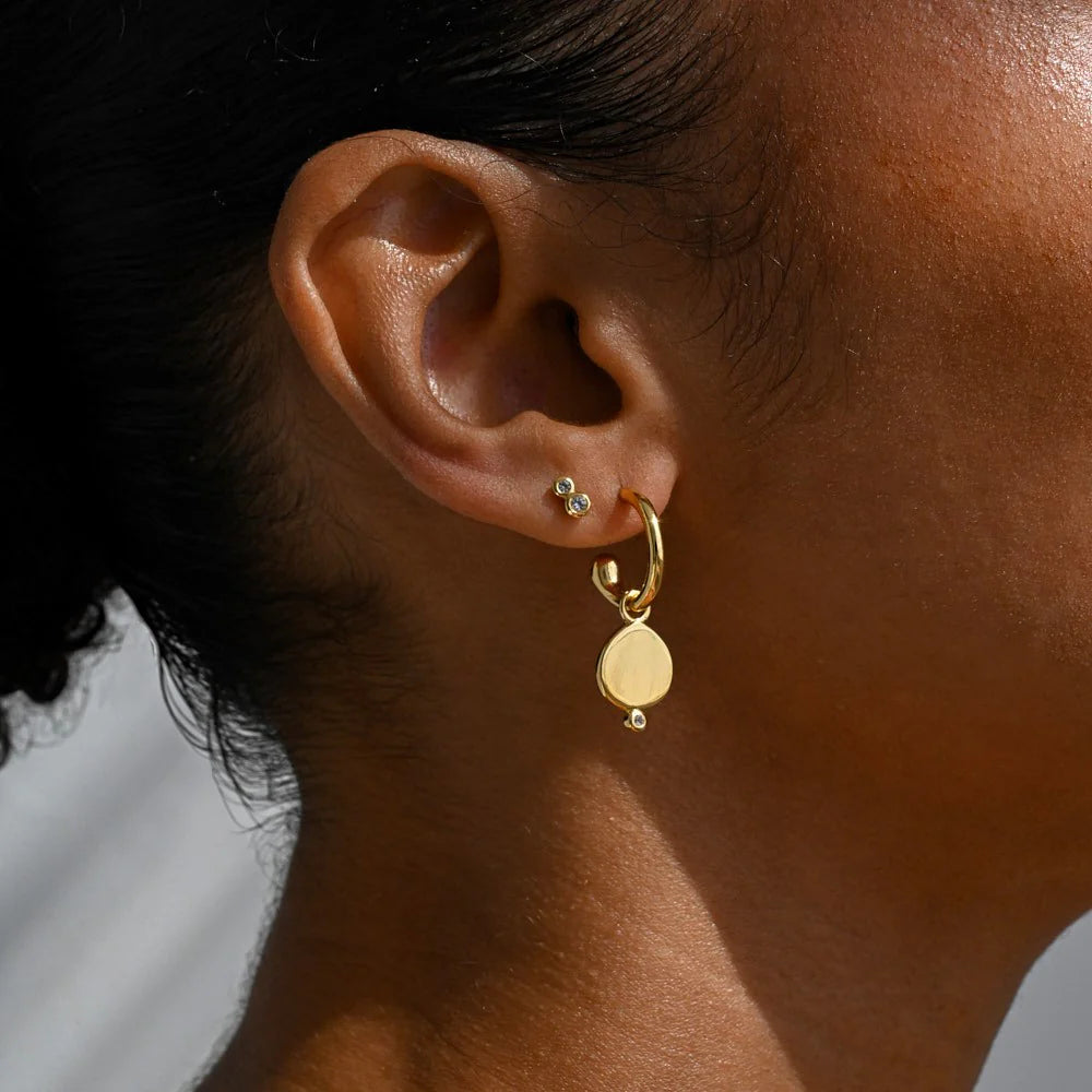 LINDA Field Hoop Earrings GOLD