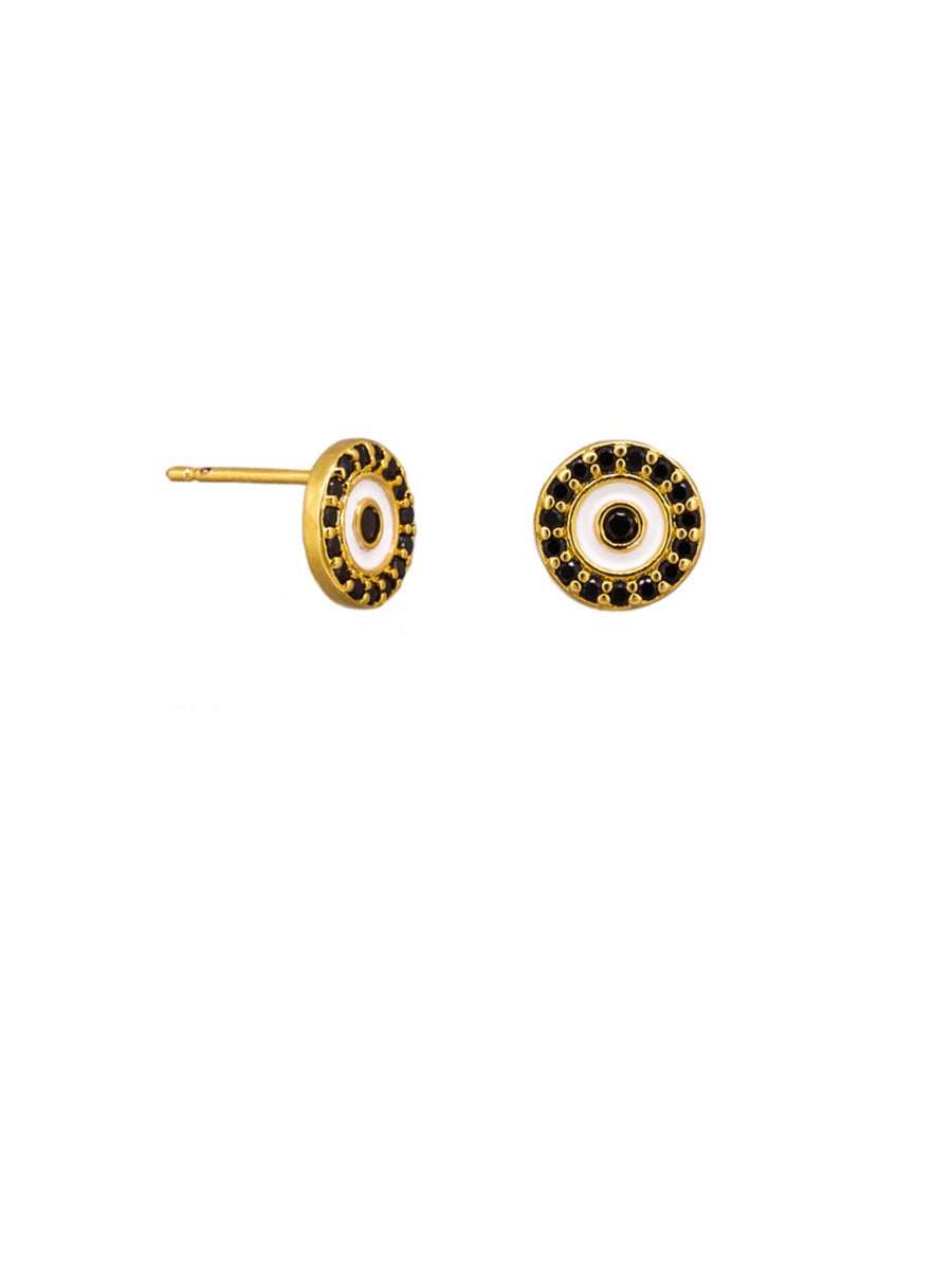 TT24 Gold Fiona Circle Studs