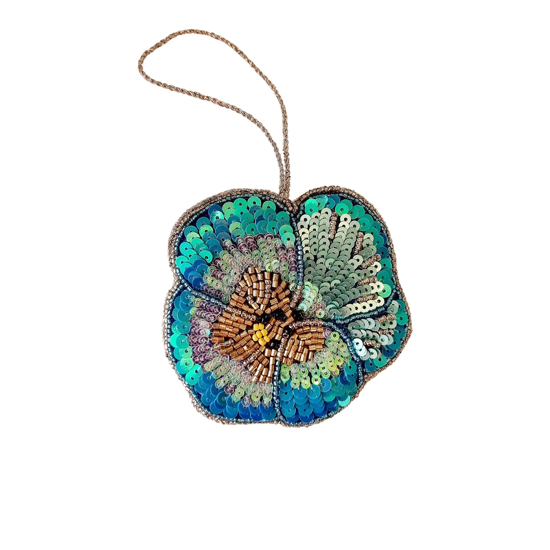 ZODA Beaded Decoration BLUE FLOWER