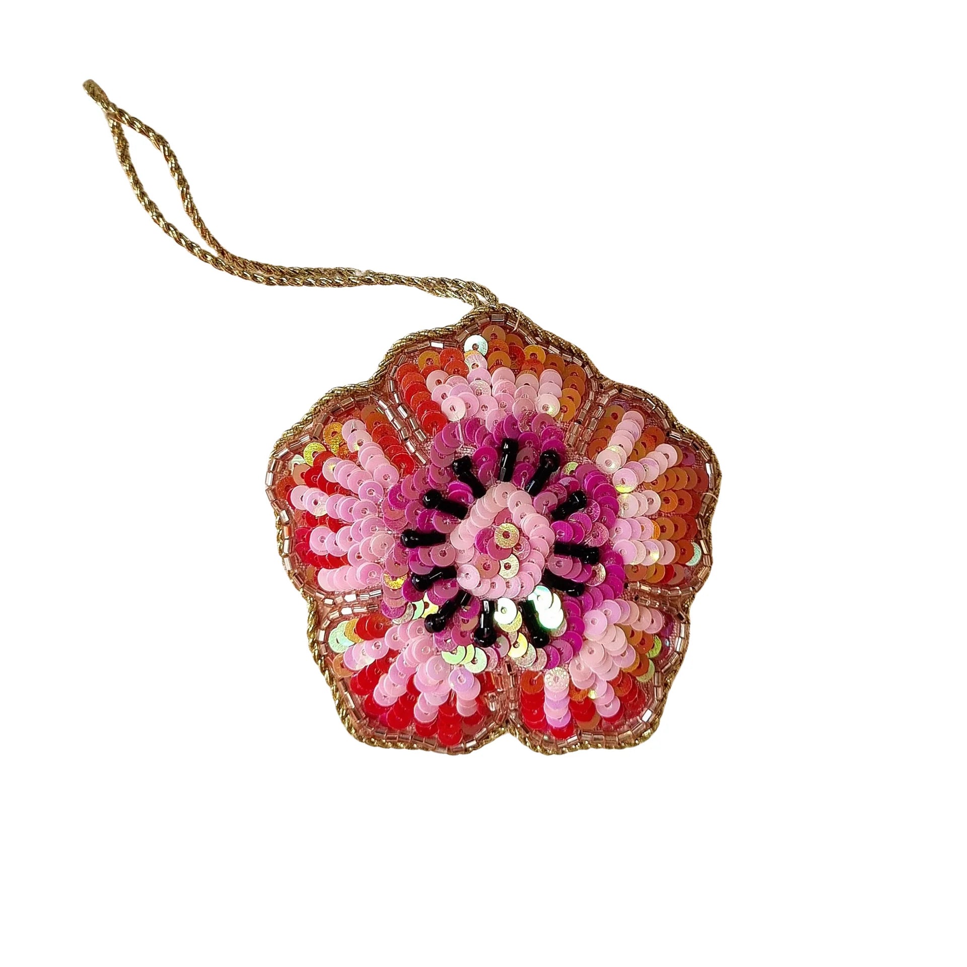 ZODA Beaded Decoration PINK FLOWER