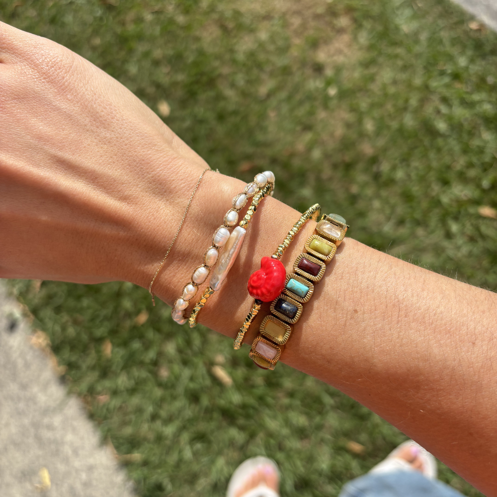HEI TAI Gold Bracelet NAUTILUS RED