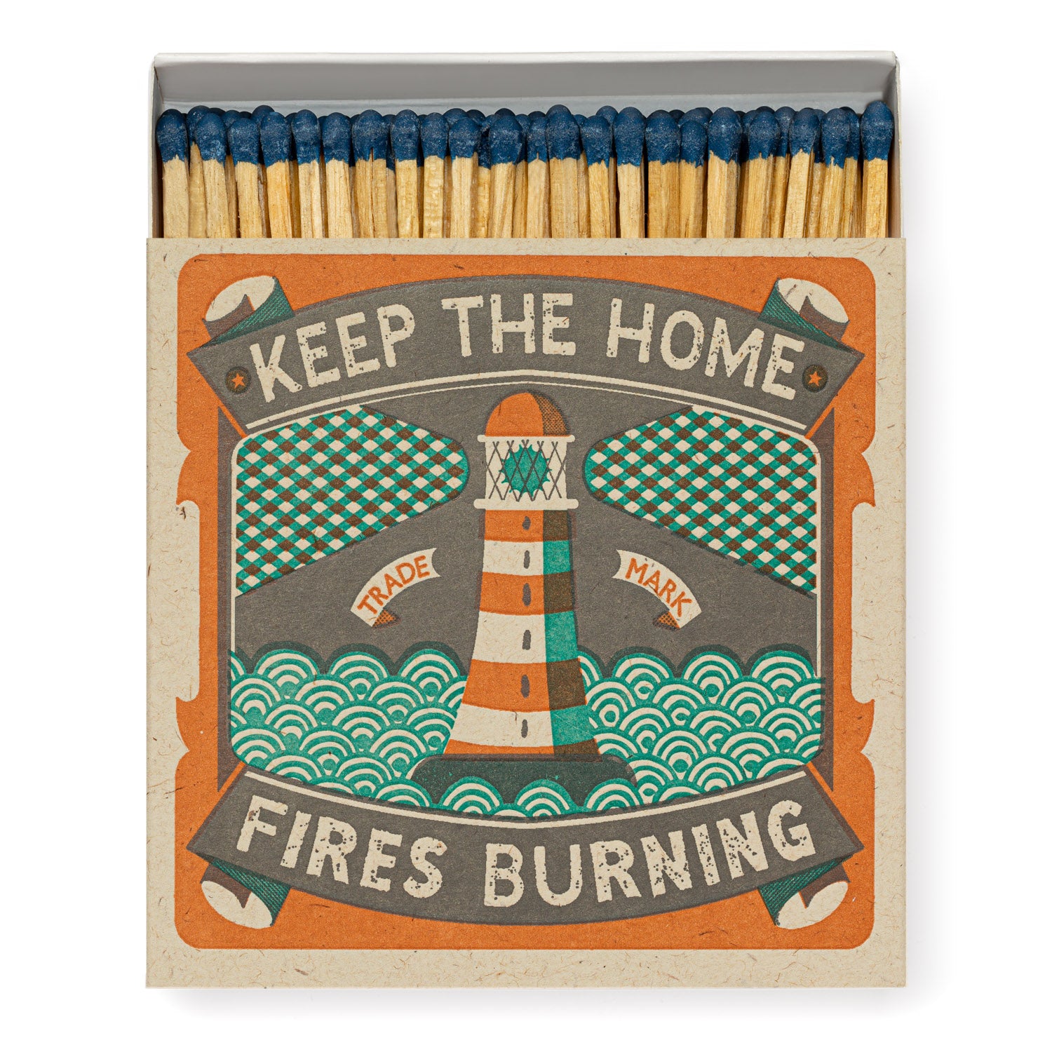 ARCHIVIST Square Box Matches HOME FIRE