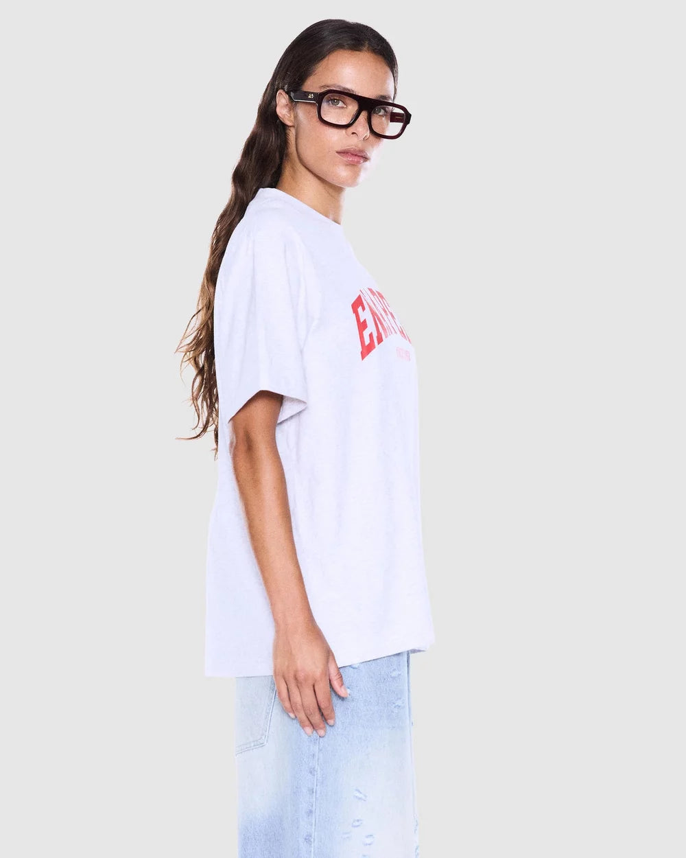 ENA PELLY Sophia Tee  WHITE MARLE / RED