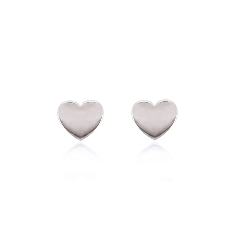 LINDA TAHIJA Heart Stud SILVER