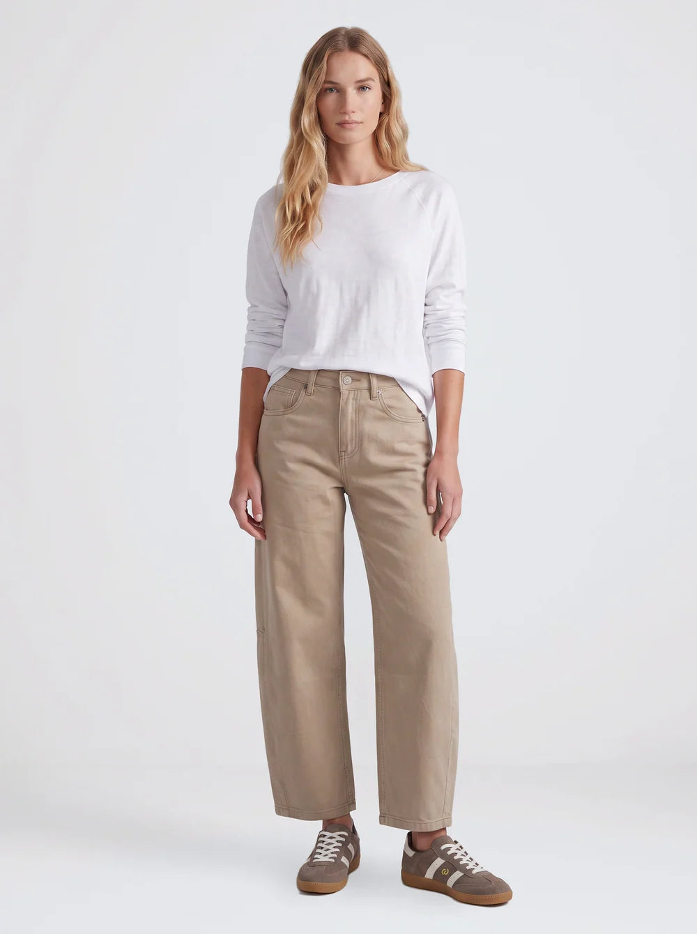 ITALIAN STAR Idaho Barrel Jean BEIGE