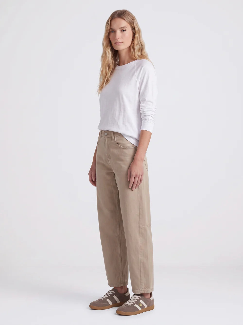 ITALIAN STAR Idaho Barrel Jean BEIGE