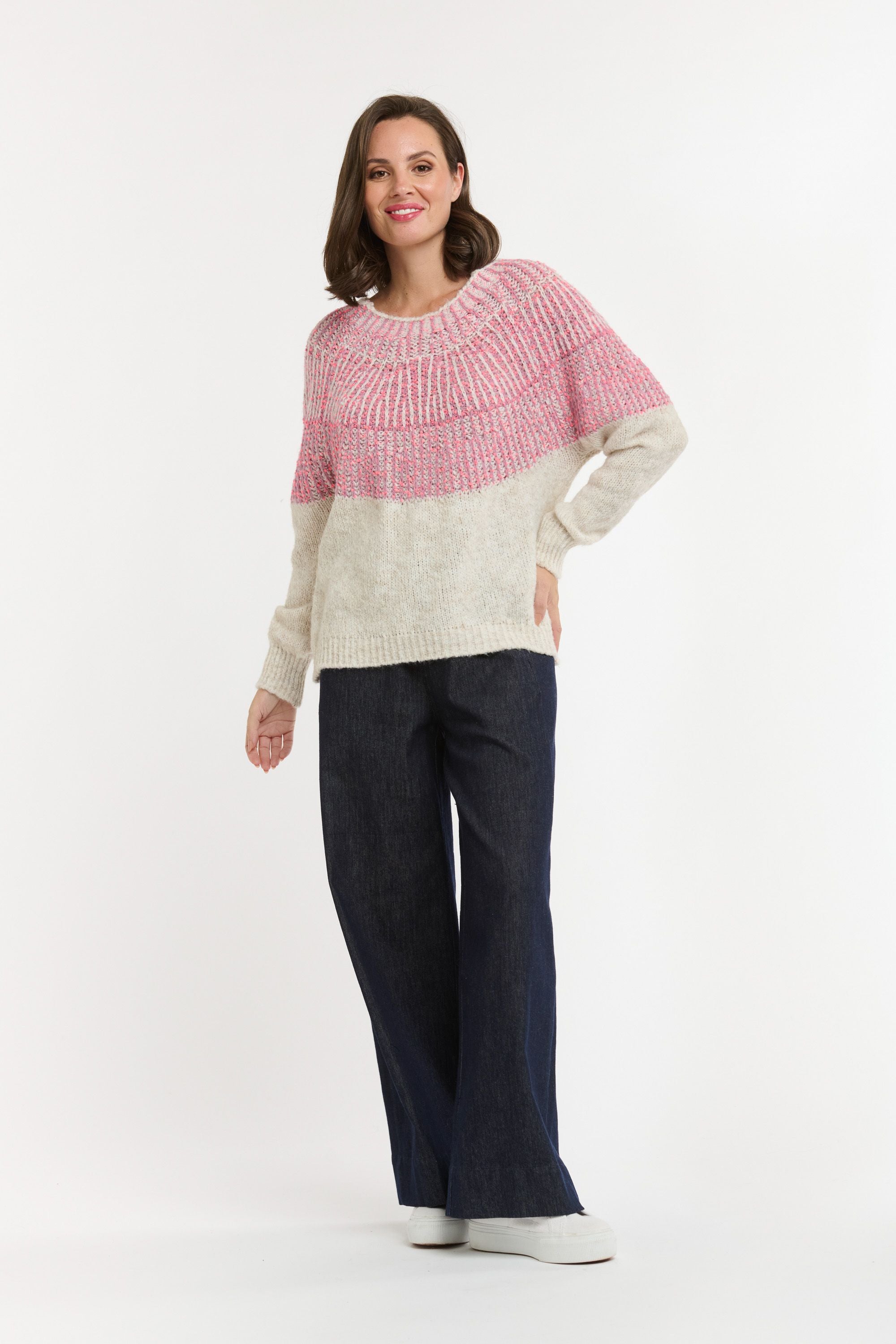 URBAN LUXURY Yoke Jumper PINK