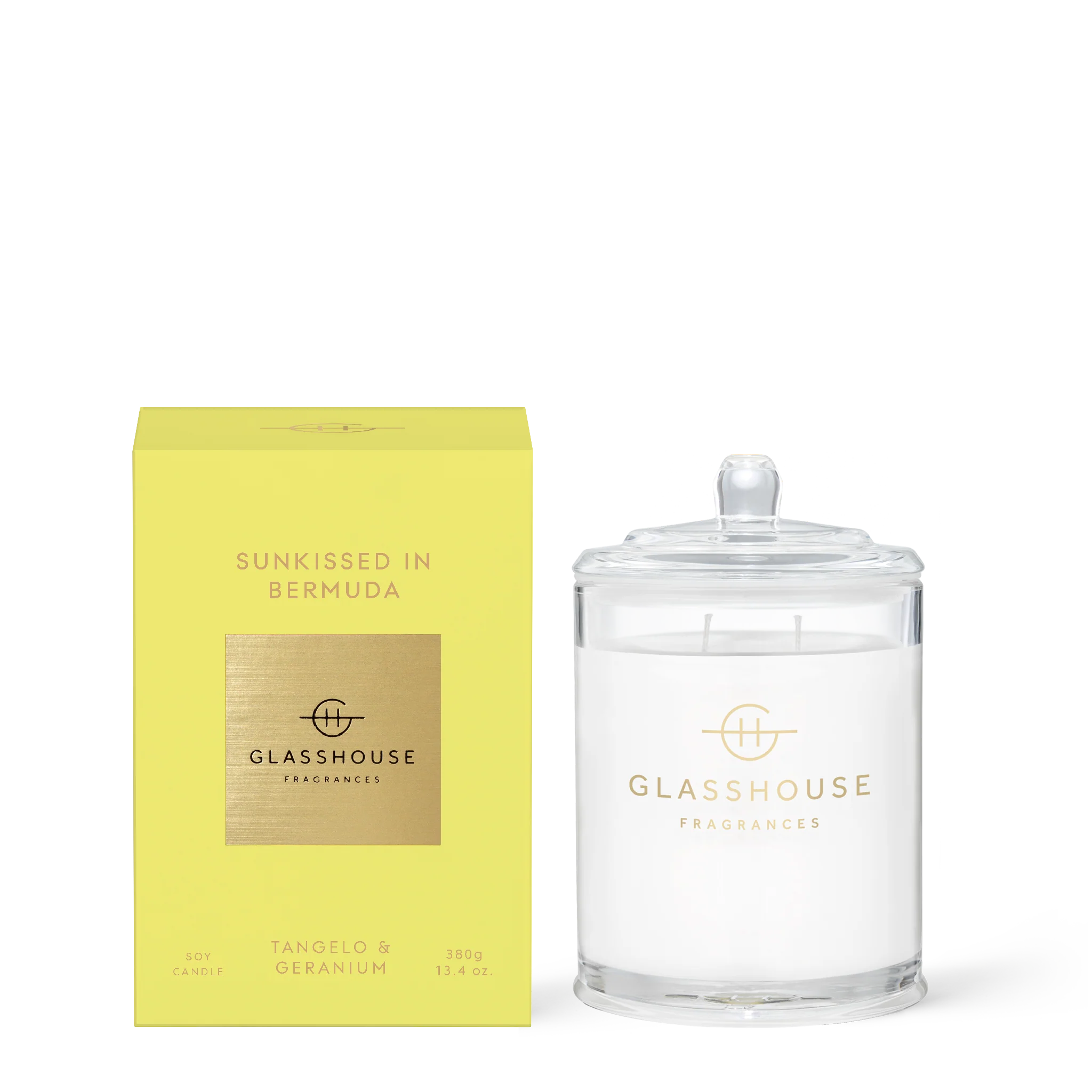 GLASSHOUSE 380g Candle SUNKISSED IN BERMUDA