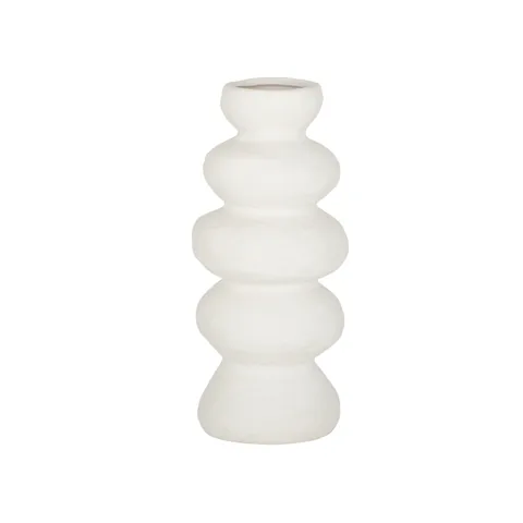 Ravella Ceramic Vase WHITE 30cm