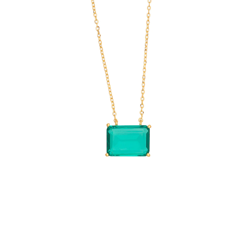 RUBY TEVA Glass Pendant Chain APATITE