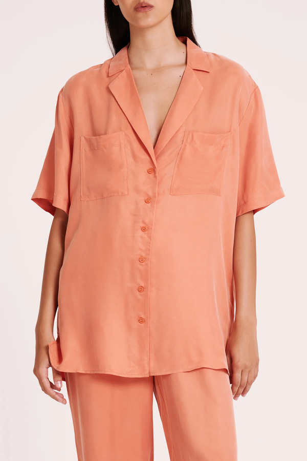 NUDE LUCY Lucia Cupro Shirt WATERMELON