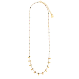 RUBY TEVA Link Chain Necklace MULTI TOURMALINE AND GOLD DISC