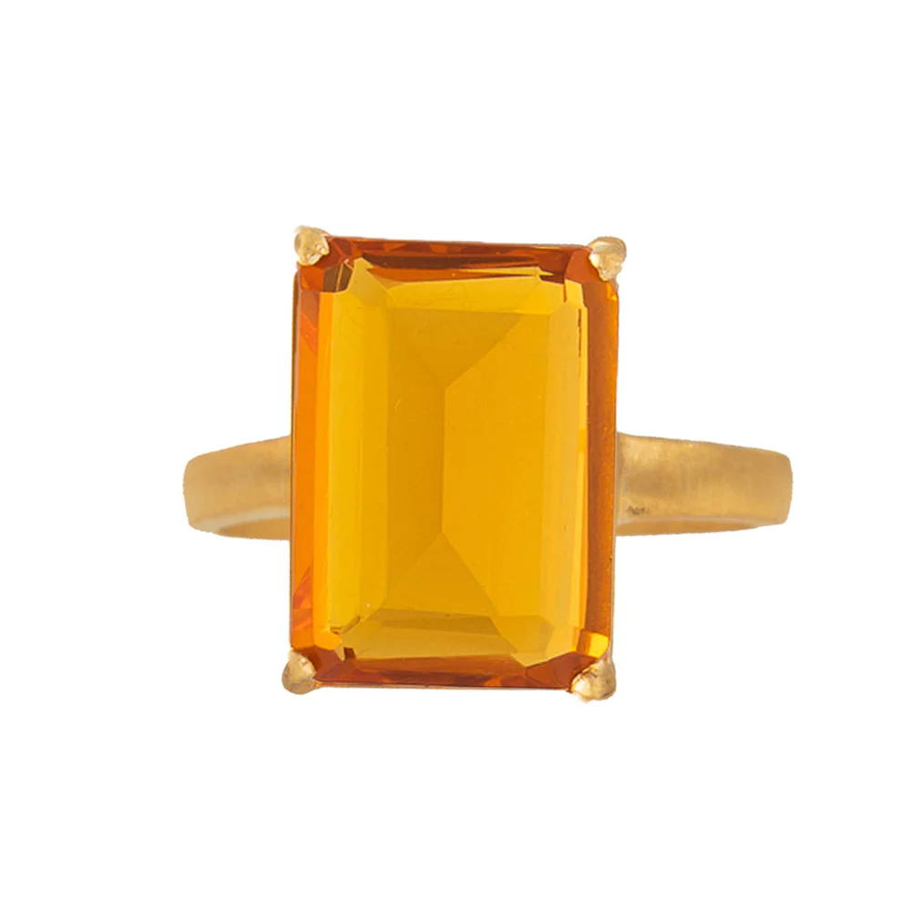 RT23 Glass Ring CITRINE